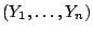 $(Y_1, \ldots, Y_n)$