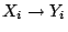 $X_i \rightarrow Y_i$