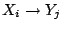$X_i
\rightarrow Y_j$