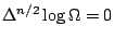 $\Delta^{n/2}\log\Omega=0$