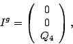 \begin{displaymath}
\square I^g = \left(\begin{array}{c} 0 \\ 0 \\ Q_4 \end{array}\right) ,
\end{displaymath}