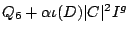 $Q_6+\alpha \iota (D) \vert C\vert^2 I^g$