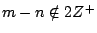 $m-n\notin 2{\mathbb{Z}}^+$