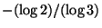 $-(\log 2)/(\log 3)$