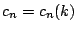 $c_n=c_n(k)$
