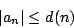 \begin{displaymath}\vert a_n\vert\le d(n) \end{displaymath}