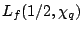 $L_f(1/2,\chi_q)$