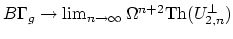 $ B\Gamma_{g} \rightarrow \lim_{n\rightarrow
\infty}\Omega^{n+2}\mathrm{Th}(U_{2,n}^{\perp})$