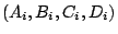 $(A_i,B_i,C_i,D_i)$