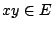 $xy\in E$