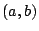 $(a,b)$