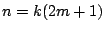 $n = k(2m+1)$
