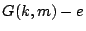 $G(k,m) - e$