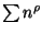 $ \sum n^\rho$