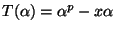 $ T(\alpha)=\alpha^p-x\alpha$