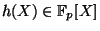 $ h(X) \in \mathbb{F}_p[X]$