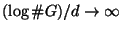 $\displaystyle (\log \char93 G)/d \to \infty $