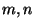 $ m,n$