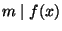 $ m \mid f(x)$