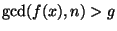 $ \gcd(f(x),n)>g$