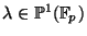 $ \lambda \in \mathbb{P}^1(\mathbb{F}_p)$