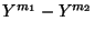 $ Y^{m_1}-Y^{m_2}$