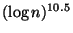 $ (\log n)^{10.5}$