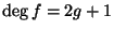 $ \deg f=2g+1$