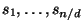 $ s_1,\dots,s_{n/d}$