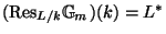 $ ({\mathrm{Res}}_{L/k} \mathbb{G}_m)(k)=L^*$