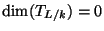 $ \dim(T_{L/k})=0$
