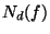 $\displaystyle N_d(f)$