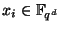 $ x_i \in \mathbb{F}_{q^d}$