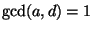 $ \gcd(a,d)=1$