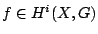 $ f \in H^i(X,G)$