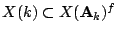 $ X(k) \subset X(\mathbf A_k)^f$