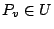 $ P_v \in U$