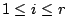 $ 1 \leq i \leq r$