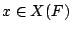 $ x \in X(F)$