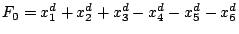 $ F_0=x_1^d+x_2^d+x_3^d-x_4^d-x_5^d-x_6^d$