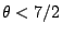 $ \theta < 7/2$