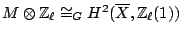 $ M \otimes \mathbb{Z}_\ell \cong_G H^2(\overline{X},\mathbb{Z}_\ell(1))$