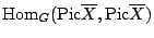 $ {\mathrm{Hom}}_G({\mathrm{Pic}}\overline{X},{\mathrm{Pic}}\overline{X})$
