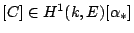 $ [C] \in H^1(k,E)[\alpha_*]$