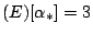 $ (E)[\alpha_*]=3$