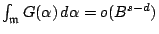 $ \int_\mathfrak{m}G(\alpha)\,d\alpha=o(B^{s-d})$