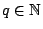 $ q \in \mathbb{N}$