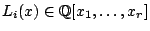 $ L_i(x) \in \mathbb{Q}[x_1,\dots,x_r]$