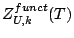 $ Z_{U, k}^{funct}(T)$