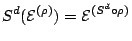 $\displaystyle S^d(\mathcal E^{(\rho)})=\mathcal E^{(S^d\circ\rho)}$